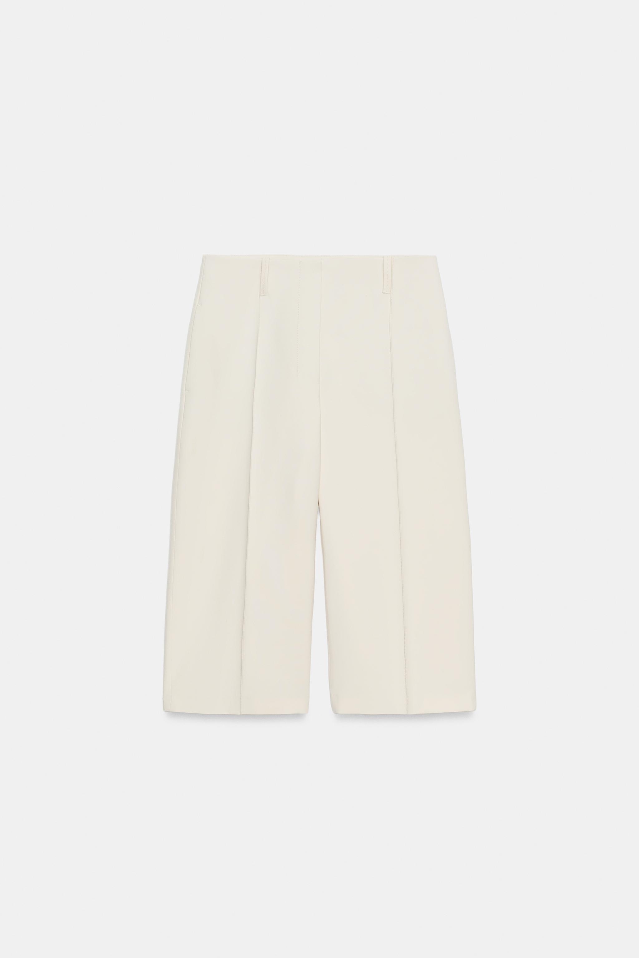 ZW COLLECTION STRAIGHT DARTED BERMUDA SHORTS